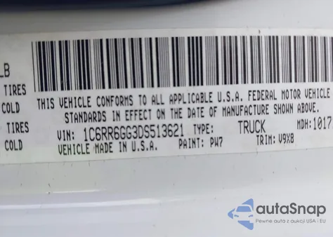 2013 Ram 1500 Slt from USA, damaged, VIN 1C6RR6GG3DS513621